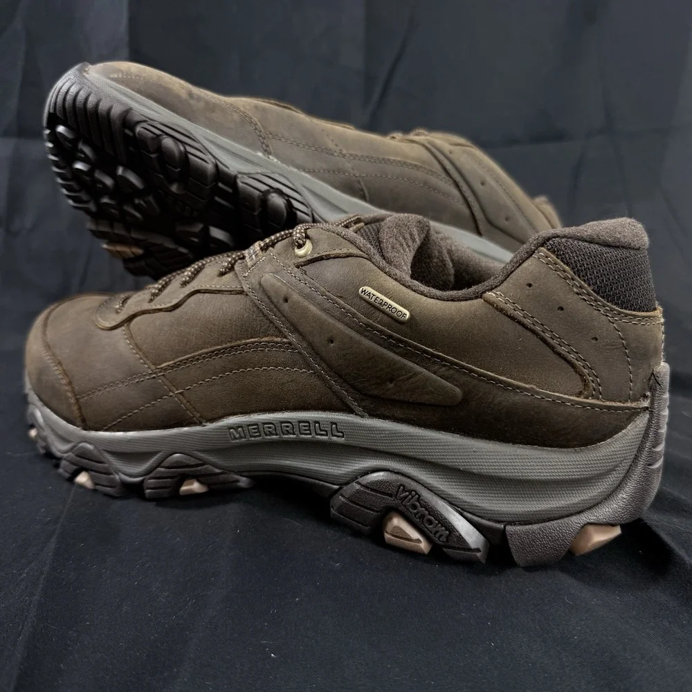 Merrel Moab Adventure 3 Waterproof Hiking Shoes Earth Brown Leather Mens Size 14